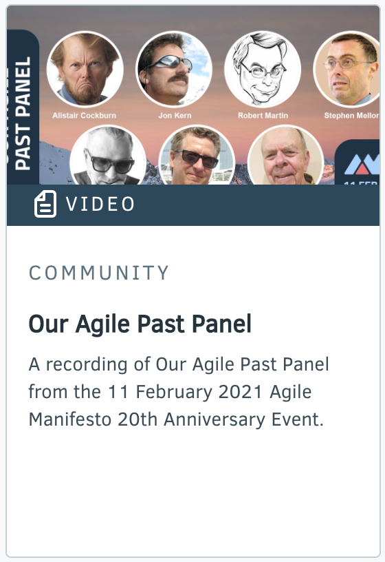 Our Agile Past Panel
